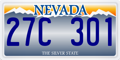 NV license plate 27C301