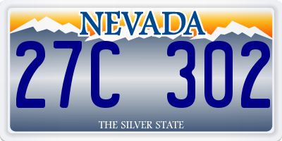 NV license plate 27C302