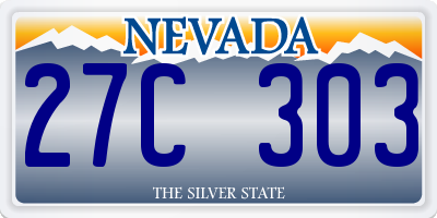NV license plate 27C303