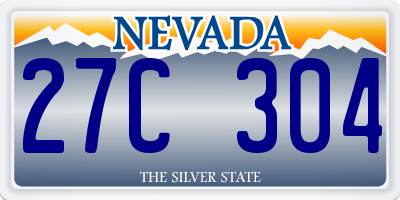 NV license plate 27C304