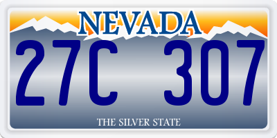 NV license plate 27C307