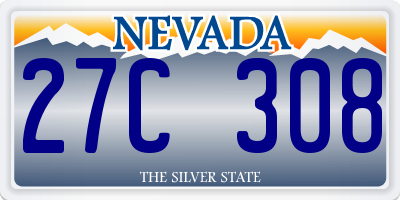 NV license plate 27C308