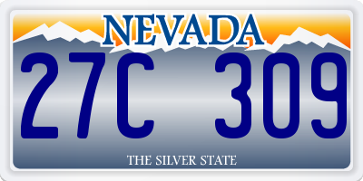 NV license plate 27C309