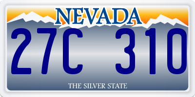 NV license plate 27C310