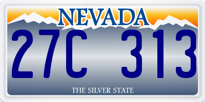 NV license plate 27C313