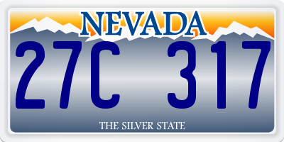 NV license plate 27C317