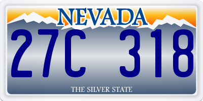 NV license plate 27C318