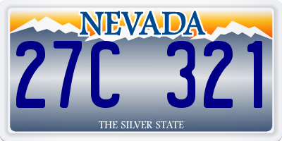 NV license plate 27C321