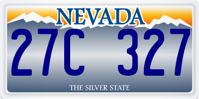 NV license plate 27C327