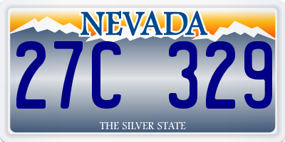 NV license plate 27C329