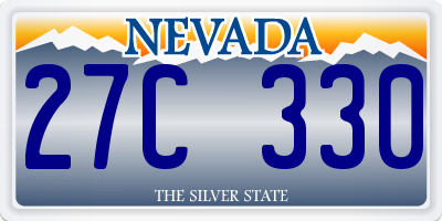 NV license plate 27C330