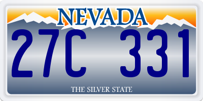 NV license plate 27C331