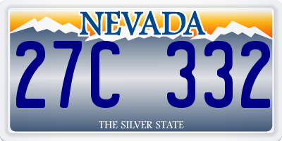 NV license plate 27C332
