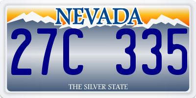 NV license plate 27C335