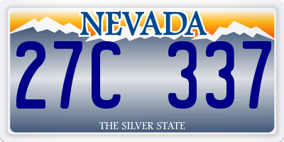 NV license plate 27C337