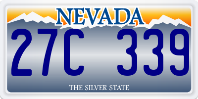 NV license plate 27C339