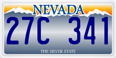 NV license plate 27C341