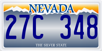 NV license plate 27C348