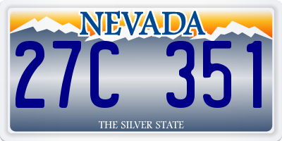 NV license plate 27C351