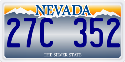 NV license plate 27C352