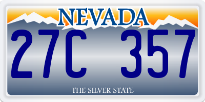 NV license plate 27C357