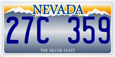 NV license plate 27C359