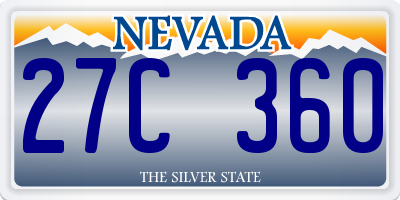 NV license plate 27C360