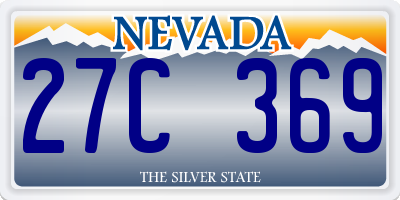 NV license plate 27C369