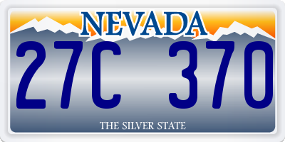 NV license plate 27C370