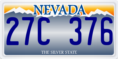 NV license plate 27C376