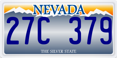 NV license plate 27C379