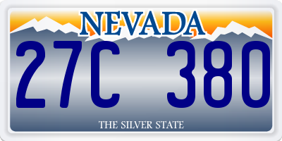 NV license plate 27C380