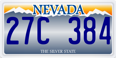 NV license plate 27C384