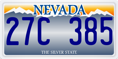 NV license plate 27C385