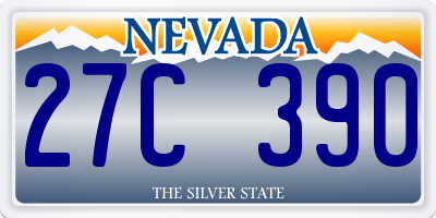 NV license plate 27C390