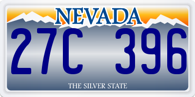 NV license plate 27C396