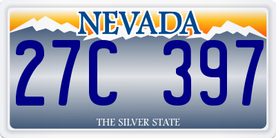 NV license plate 27C397