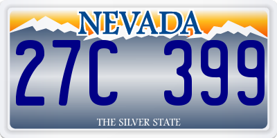 NV license plate 27C399