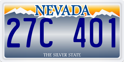 NV license plate 27C401