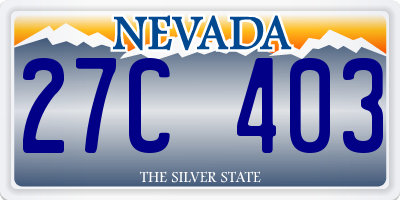 NV license plate 27C403