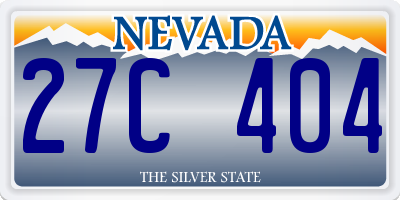 NV license plate 27C404