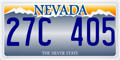 NV license plate 27C405