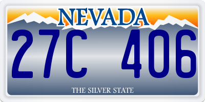 NV license plate 27C406