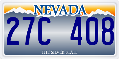 NV license plate 27C408