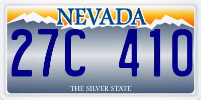 NV license plate 27C410