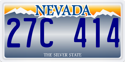 NV license plate 27C414