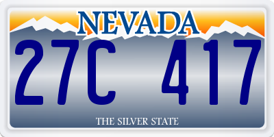 NV license plate 27C417
