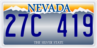 NV license plate 27C419