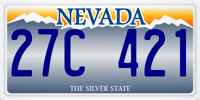 NV license plate 27C421