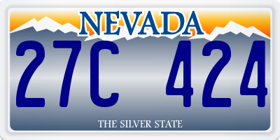 NV license plate 27C424